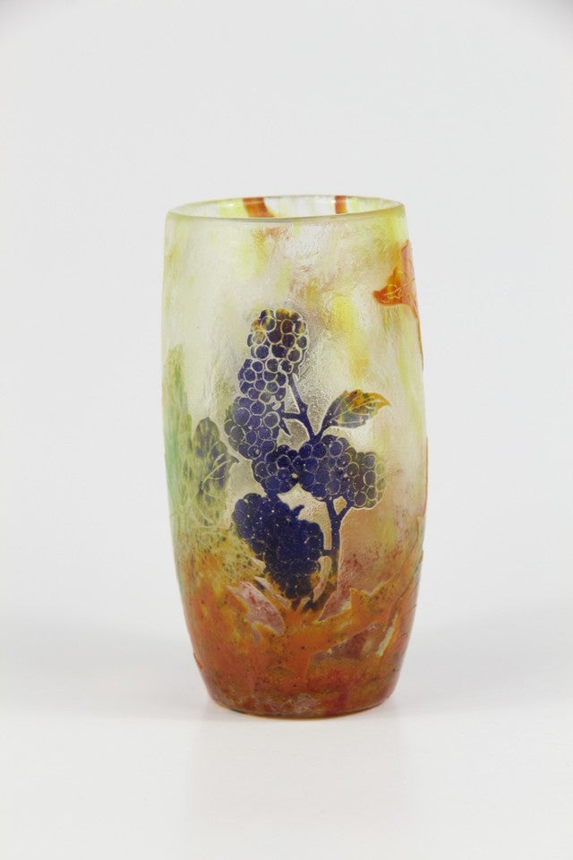 ドーム兄弟（ドームナンシー）ブラックベリーと枯葉の花瓶