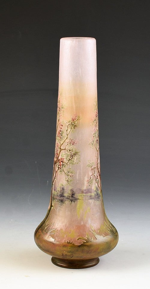 ドーム兄弟（ドームナンシー）春の湖の風景が描かれた花瓶