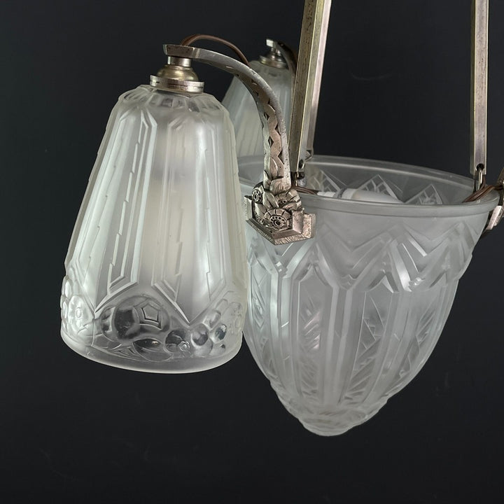 アールデコ シャンデリア ピエール・メイディナー ペンダントランプ 1930年代