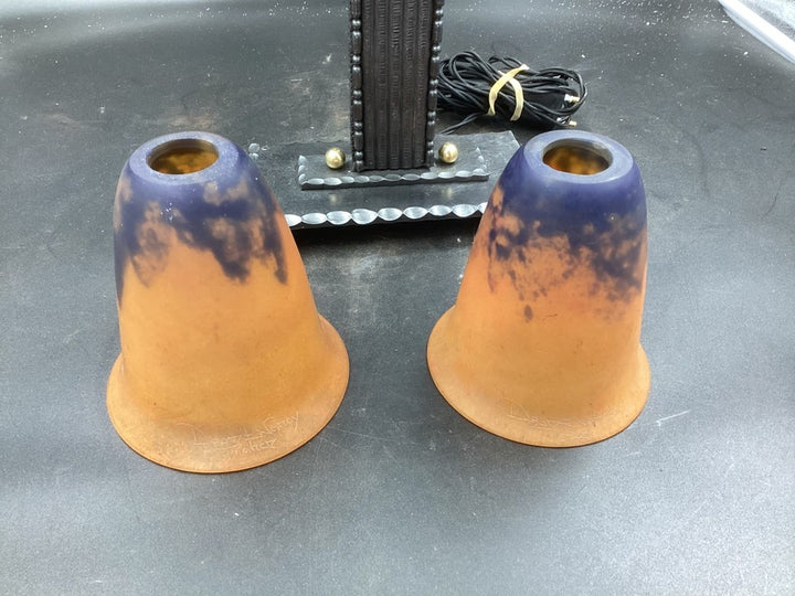 ドーム兄弟(ドームナンシー) ダブルテーブルランプ アールデコ時代