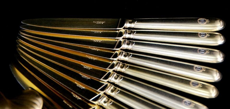 ピュイフォルカ エレガント アンティーク フレンチ バーメイル スターリング シルバー セット 36ピース 19th C