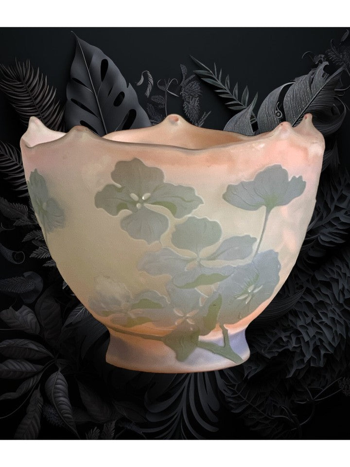 エミール・ガレ  1898-1904年頃の作品 紫陽花の花瓶 アール・ヌーヴォー時代