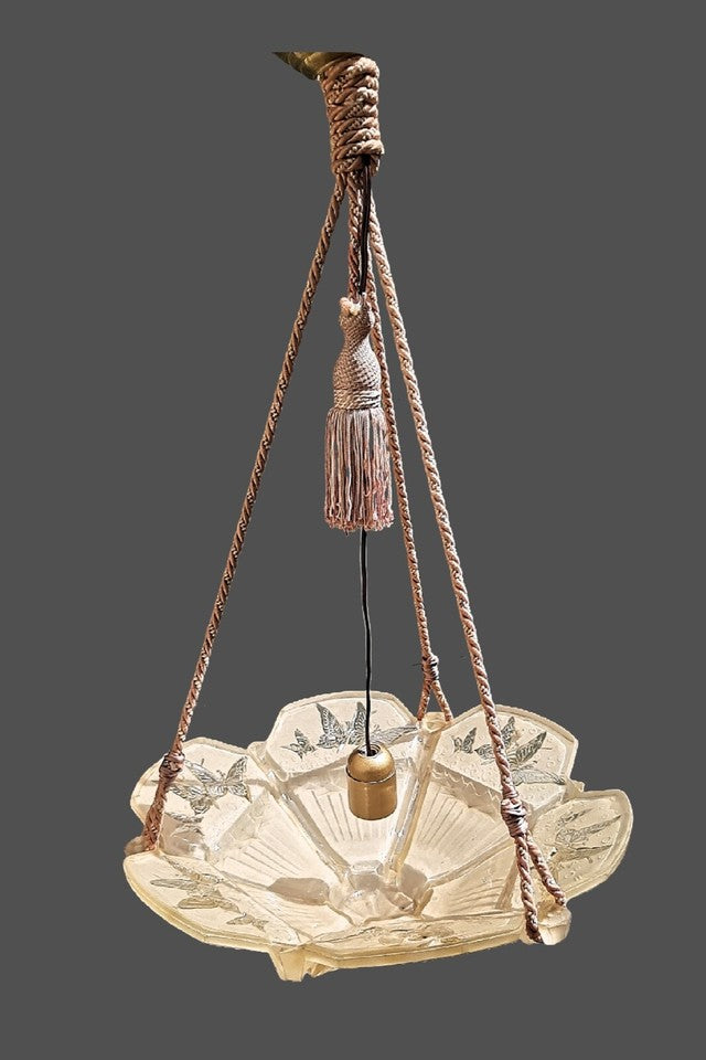 ミューラー兄弟 アールデコ ペンダント ライト ヴィンテージ オリジナル フランス 1930年代