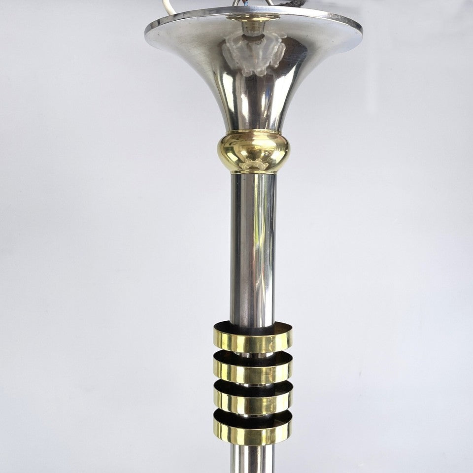 イーザン ボリス・ラクロワによる大型アールデコランプシャンデリアペンダントランプ、1930年代