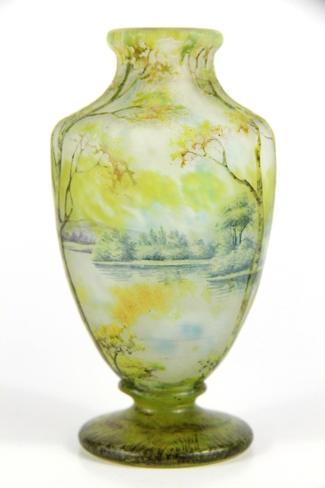 ドーム兄弟　風景の花瓶 オリジナル・アールヌーボー様式のガラス