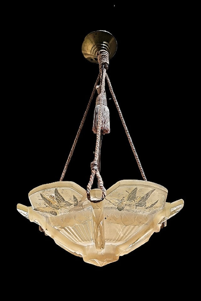 ミューラー兄弟 アールデコ ペンダント ライト ヴィンテージ オリジナル フランス 1930年代