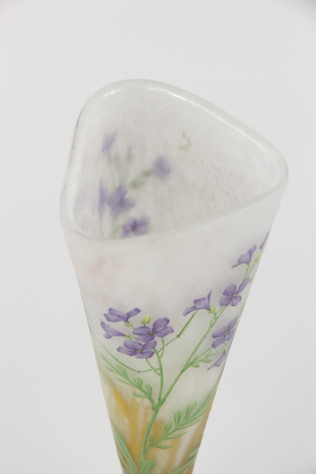 ドーム兄弟（ドームナンシー）紫ナズナの花瓶　 フランス製 1910年頃