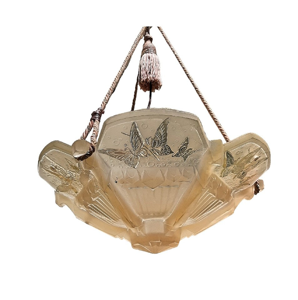 ミューラー兄弟 アールデコ ペンダント ライト ヴィンテージ オリジナル フランス 1930年代