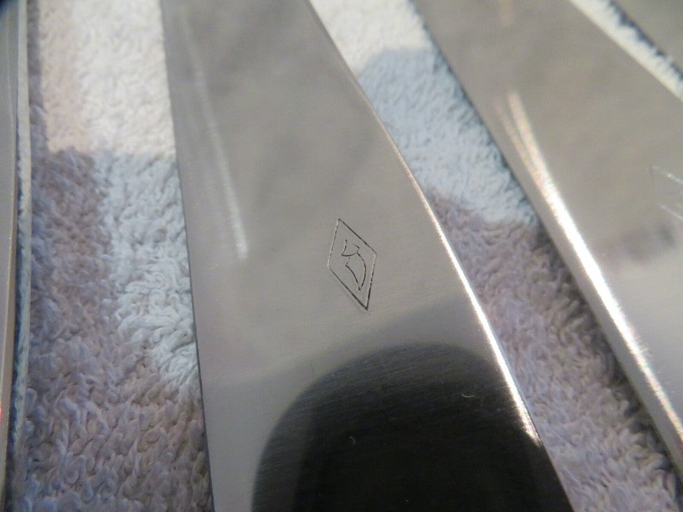 ピュイフォルカ 壮大なヴィンテージフレンチ950シルバー ディナーナイフ12点 ロココ様式