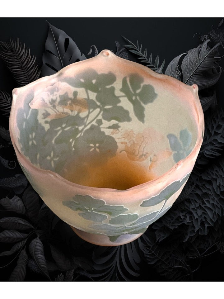 エミール・ガレ  1898-1904年頃の作品 紫陽花の花瓶 アール・ヌーヴォー時代
