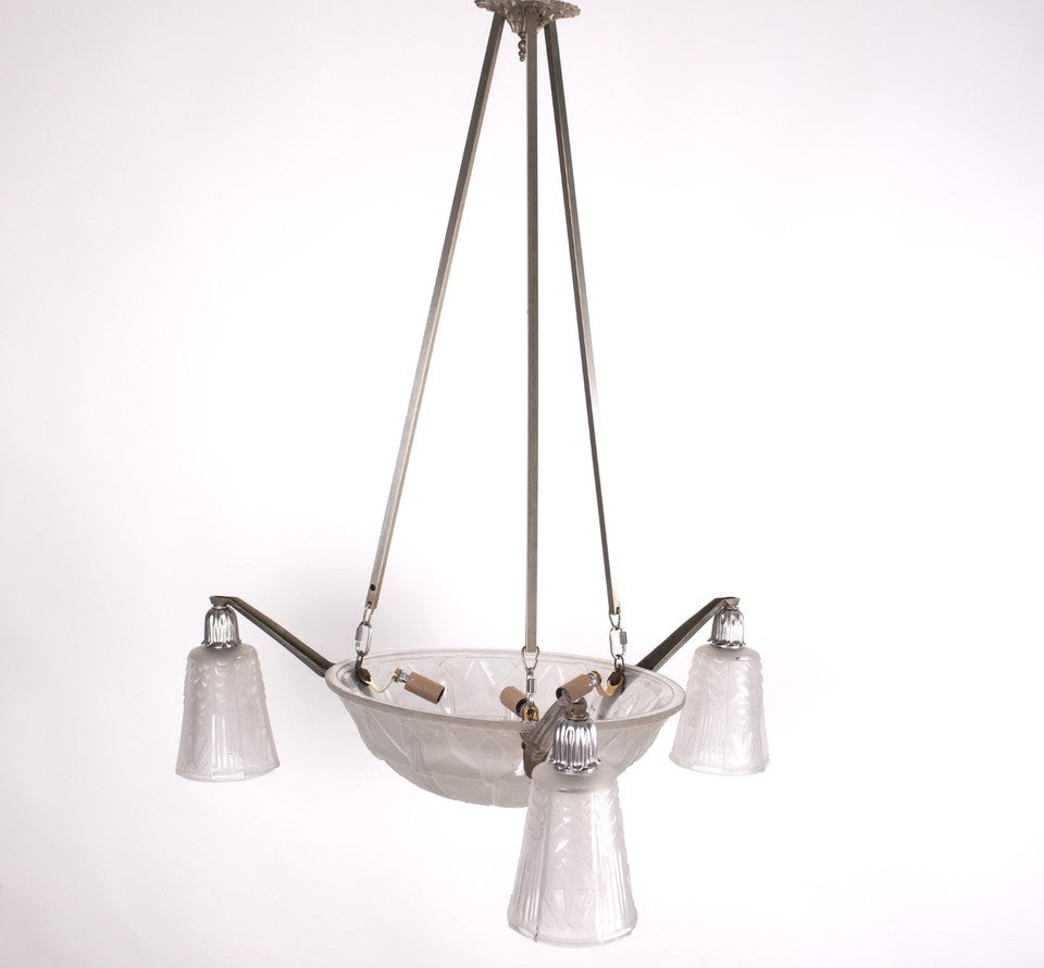 ミューラー兄弟 フレンチアールデコ シャンデリア ガラス