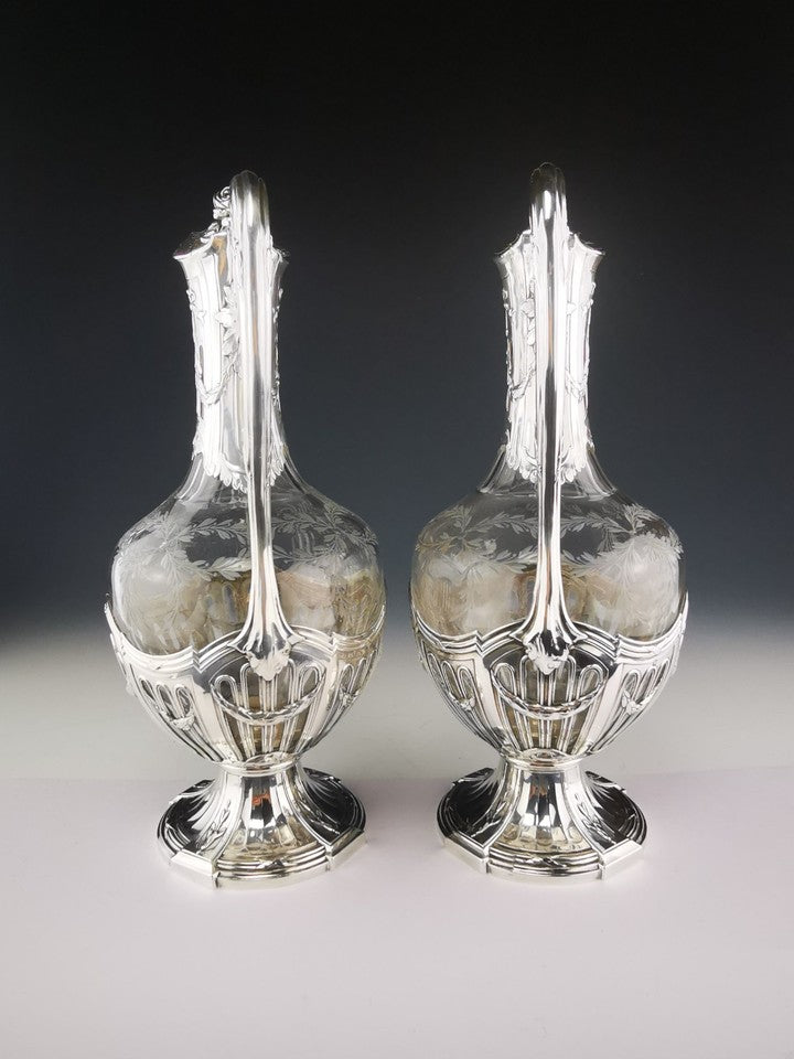 ピュイフォルカ - 純銀製（950）とクリスタルの水差し一対