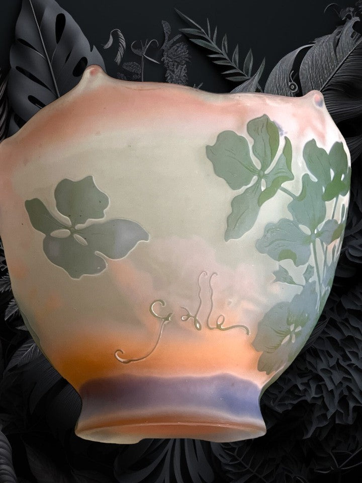 エミール・ガレ  1898-1904年頃の作品 紫陽花の花瓶 アール・ヌーヴォー時代