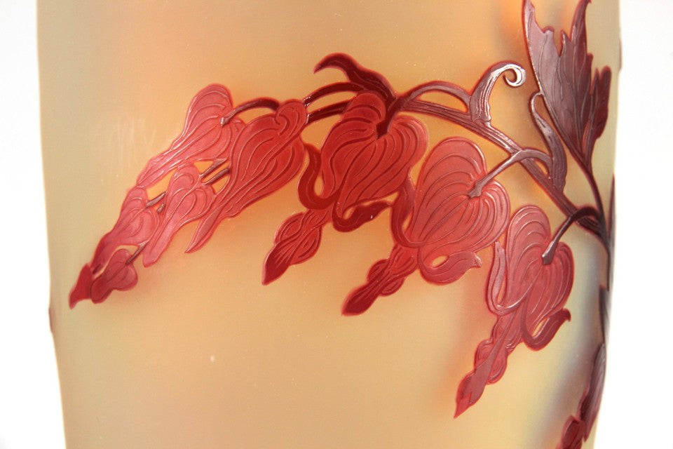 エミールガレ 華鬘草の花瓶 オリジナル アールヌーボー ガラス アールヌーボー