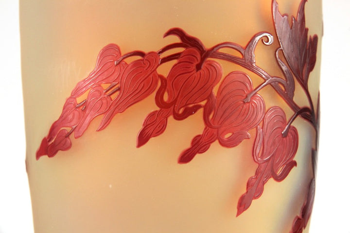 エミールガレ 華鬘草の花瓶 オリジナル アールヌーボー ガラス アールヌーボー