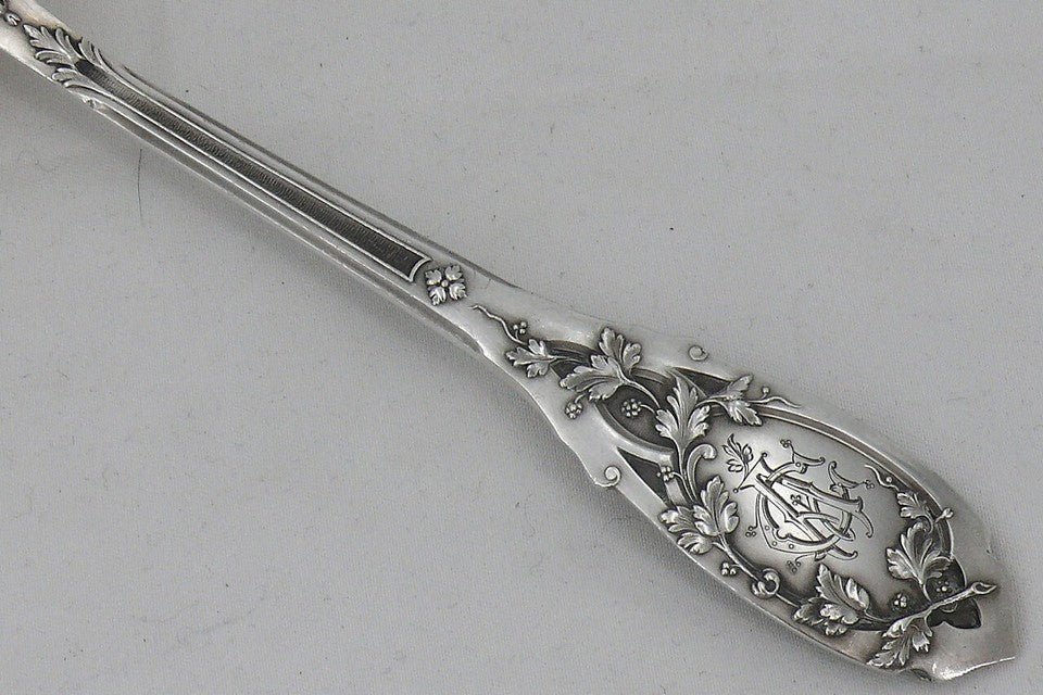 ピュイフォルカ「Feuillage」アール・ヌーヴォーモデル、ストロベリーシェイパー、ミネルヴァ製純銀製