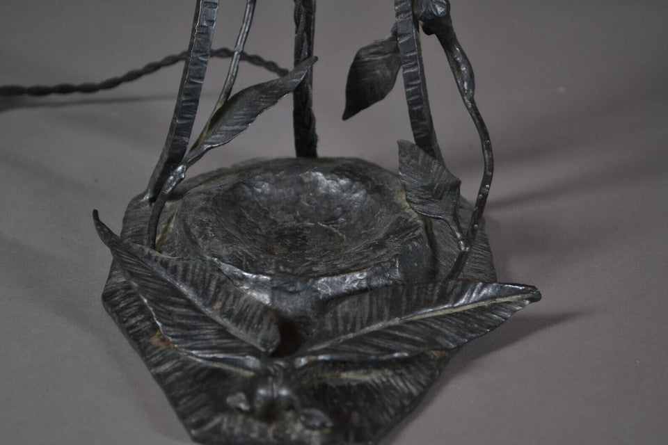 ドーム兄弟 アールデコ 1925年製 錬鉄製ランプ ドーム・ナンシー テーブル ライト