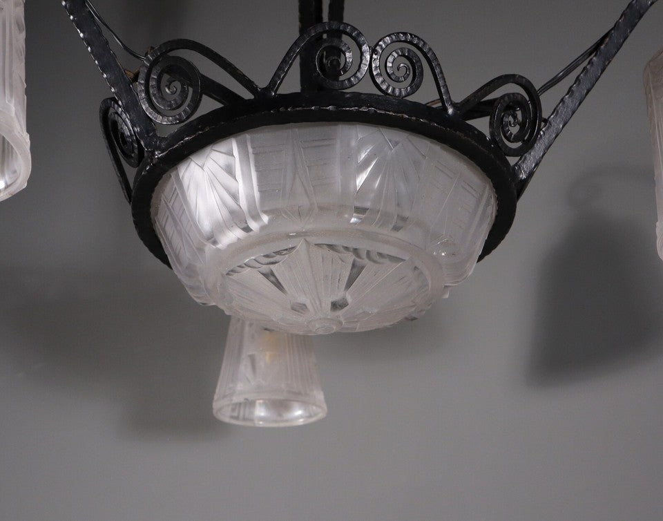 ミューラー兄弟 アンティーク フレンチアールデコ シャンデリア