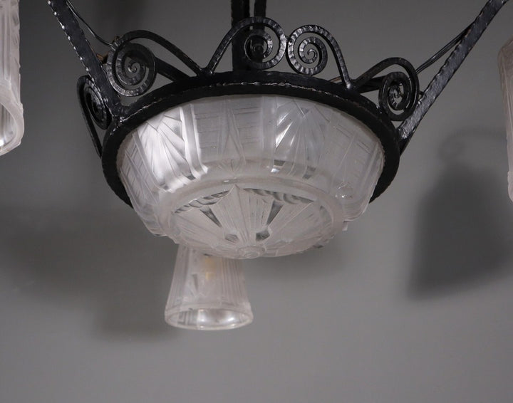 ミューラー兄弟 アンティーク フレンチアールデコ シャンデリア