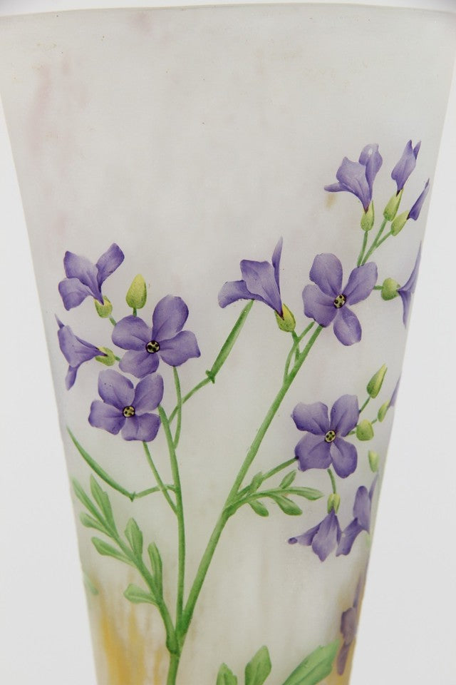 ドーム兄弟（ドームナンシー）紫ナズナの花瓶　 フランス製 1910年頃