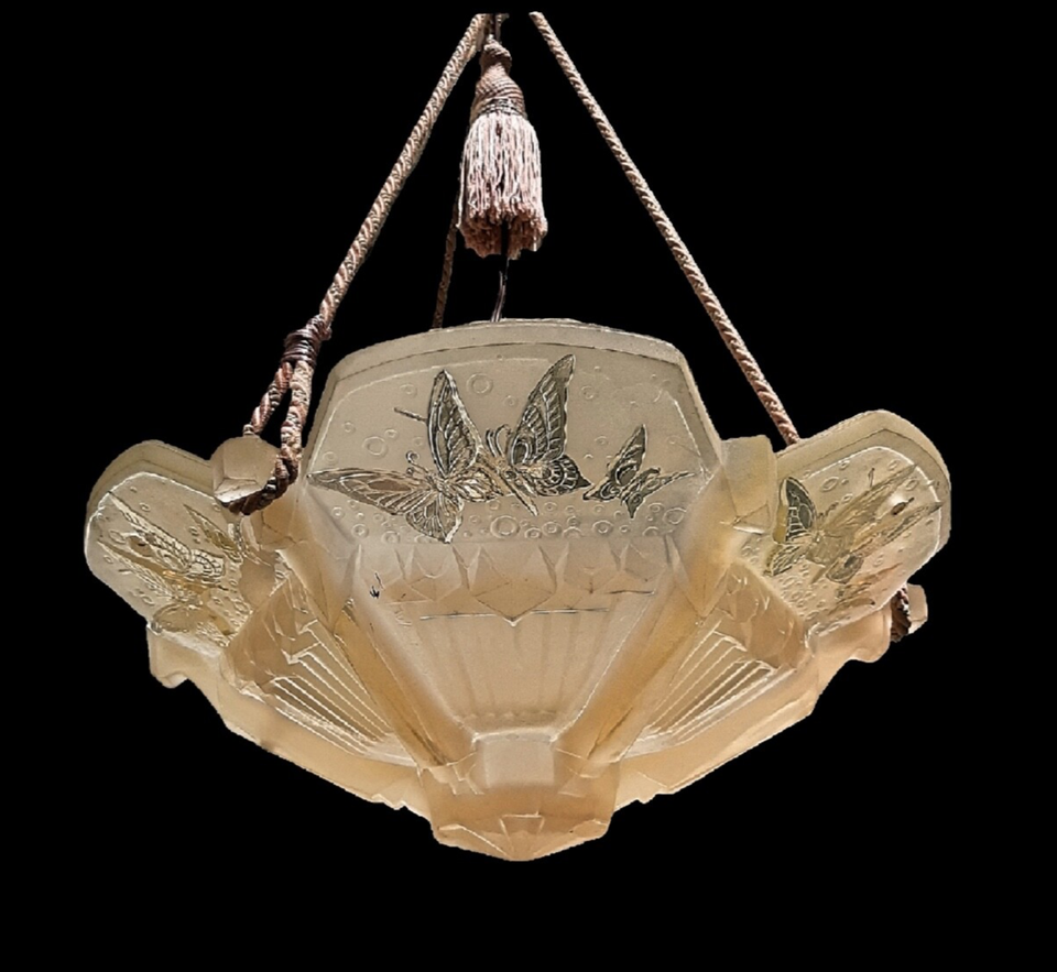 ミューラー兄弟 アールデコ ペンダント ライト ヴィンテージ オリジナル フランス 1930年代