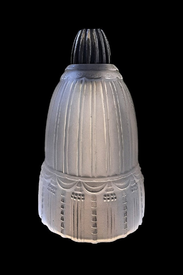 ミューラー兄弟 アールデコ シャンデリア ニッケル メッキ ブロンズ フランス 1930年代