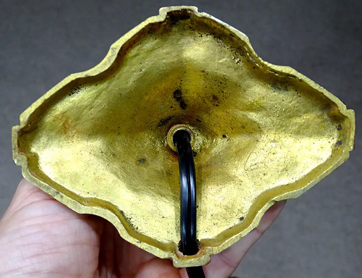 シュナイダー アートガラスランプ（金メッキブロンズ台座 PUEL-DETOT作）