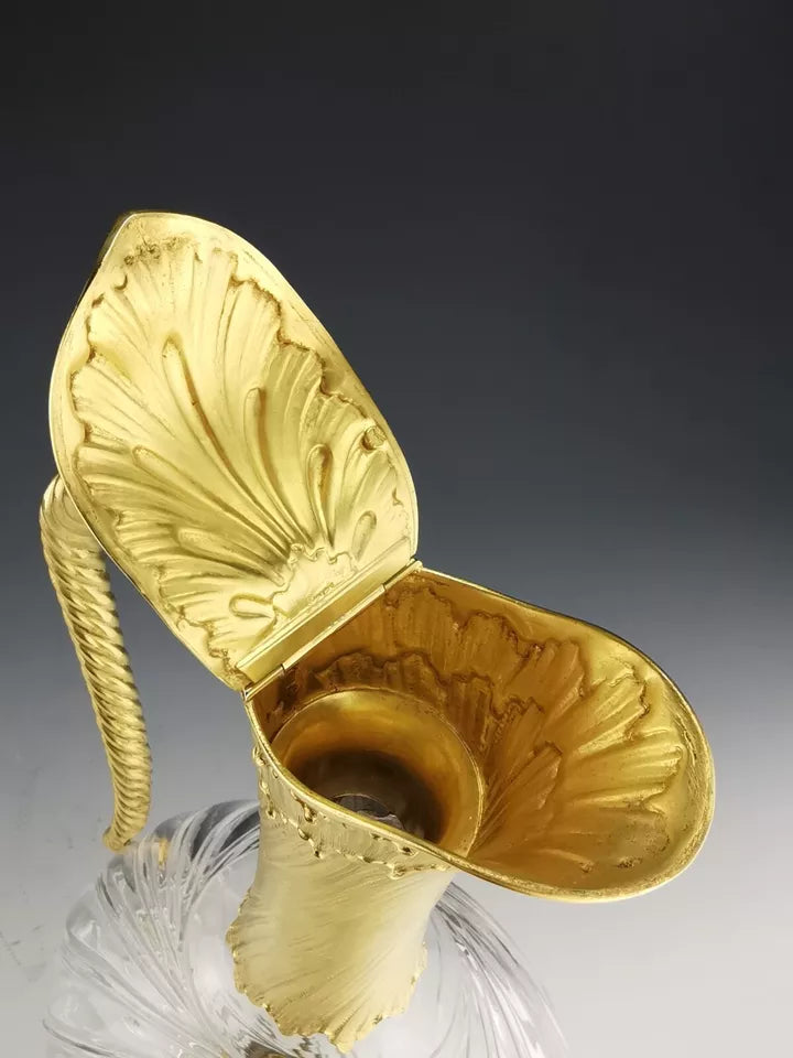 オディオ クリスタルと金銀細工のカラフェセット　ロココ様式