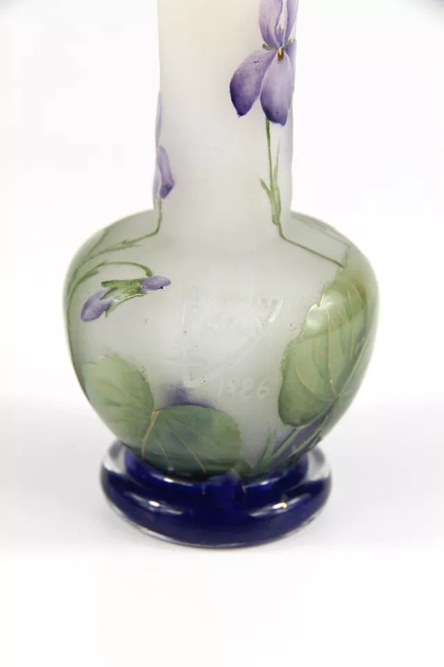 ドーム兄弟（ドームナンシー）スミレの花が描かれた花瓶
