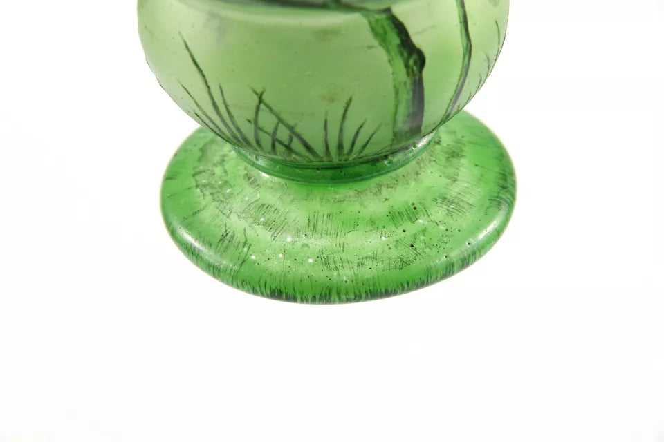 ドーム兄弟（ドームナンシー）四季を感じる湖畔の風景が描かれた花瓶