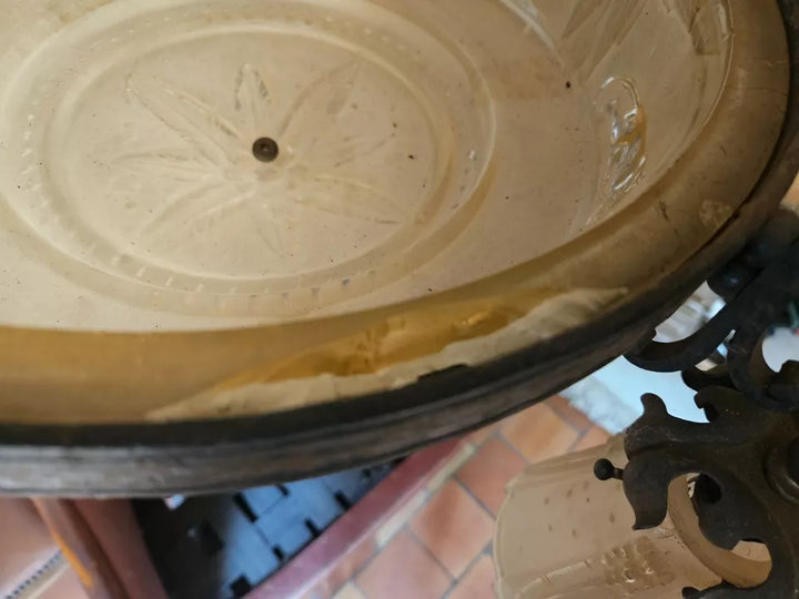 ミューラー兄弟 豹の型押しガラスシャンデリア