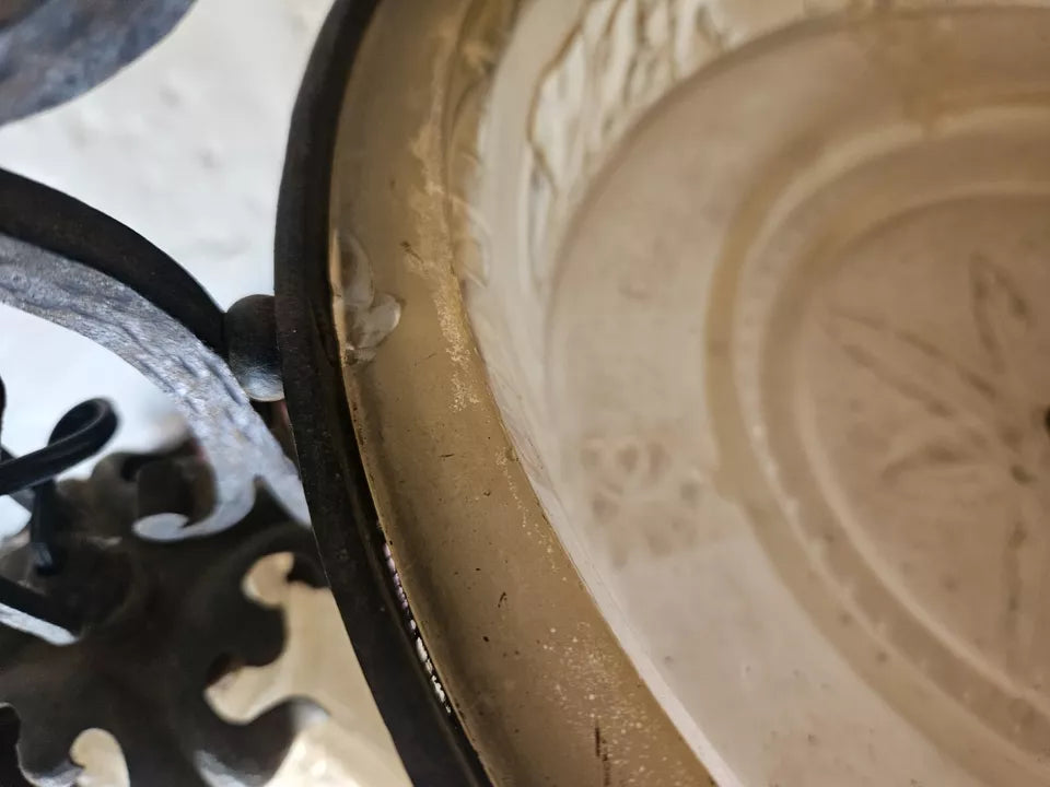 ミューラー兄弟 豹の型押しガラスシャンデリア