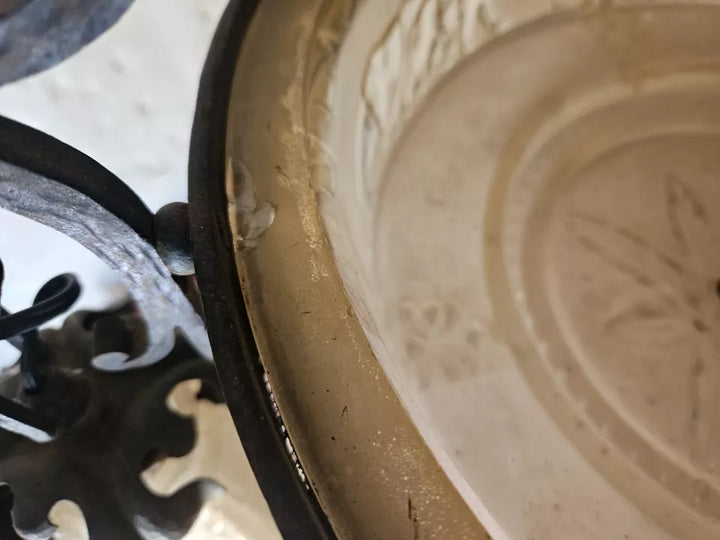 ミューラー兄弟 豹の型押しガラスシャンデリア