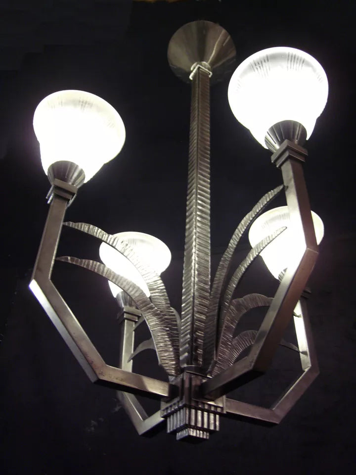 フルネット & ミューラー兄弟 チューリップランプ  シャンデリア