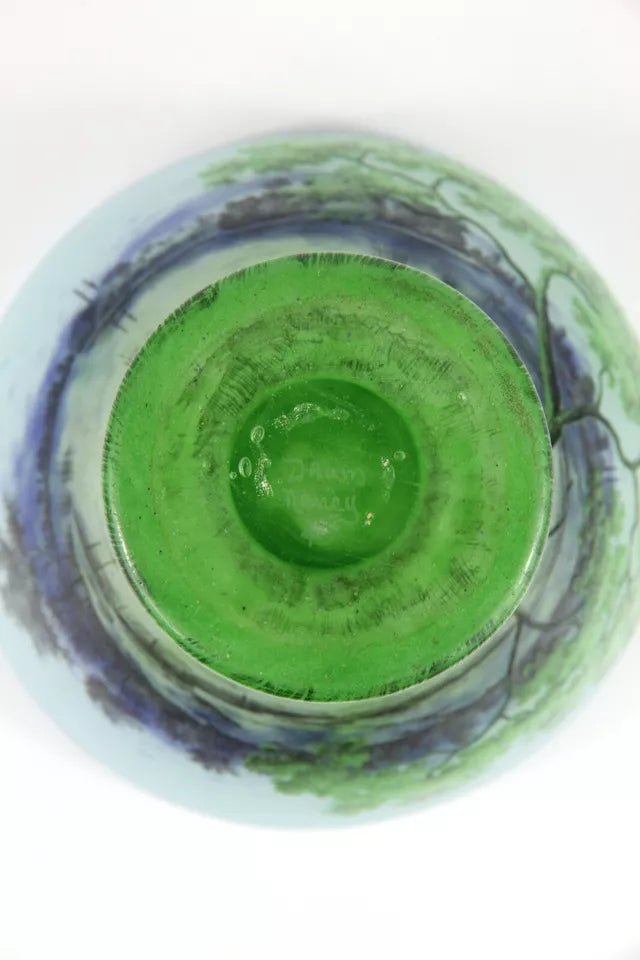 ドーム兄弟（ドームナンシー）四季を感じる湖畔の風景が描かれた花瓶