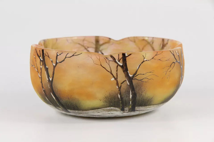 ドーム兄弟（ドームナンシー）冬景色が描かれた小鉢