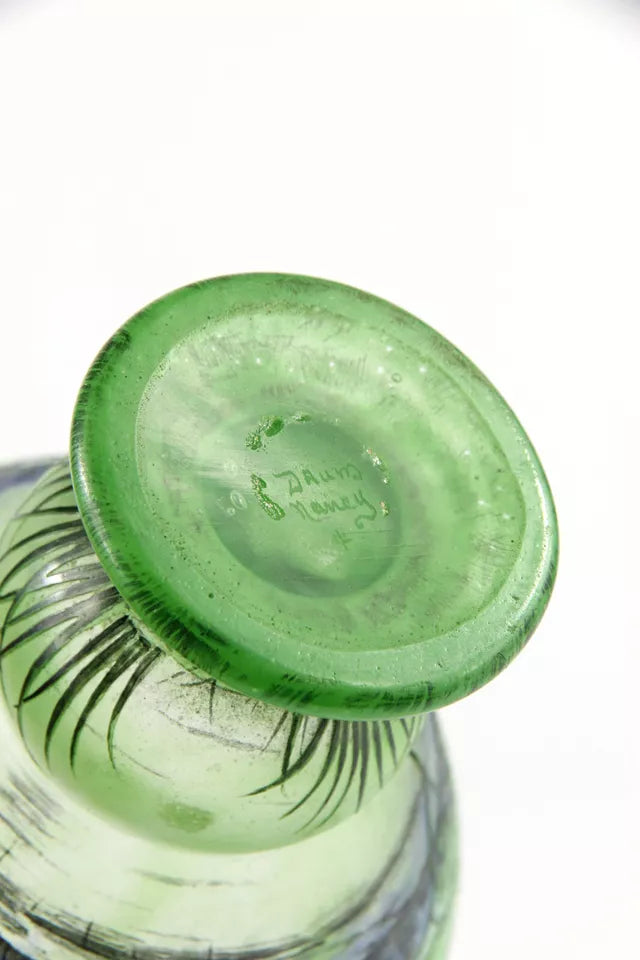 ドーム兄弟（ドームナンシー）四季を感じる湖畔の風景が描かれた花瓶