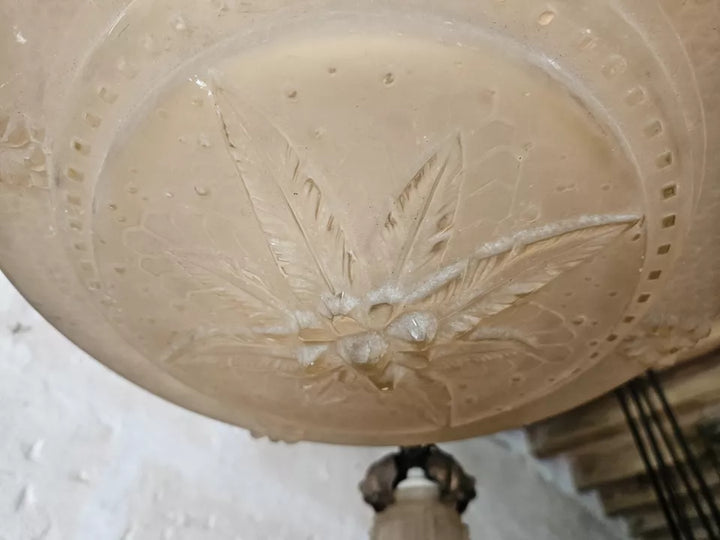 ミューラー兄弟 豹の型押しガラスシャンデリア