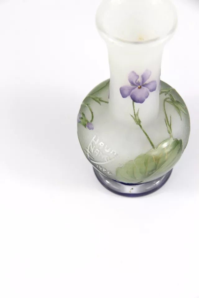 ドーム兄弟（ドームナンシー）スミレの花が描かれた花瓶