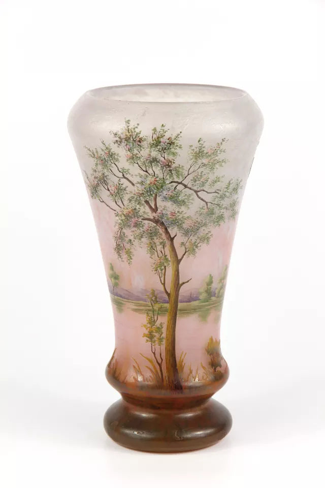 ドーム兄弟（ドームナンシー）春の湖の風景が描かれた花瓶