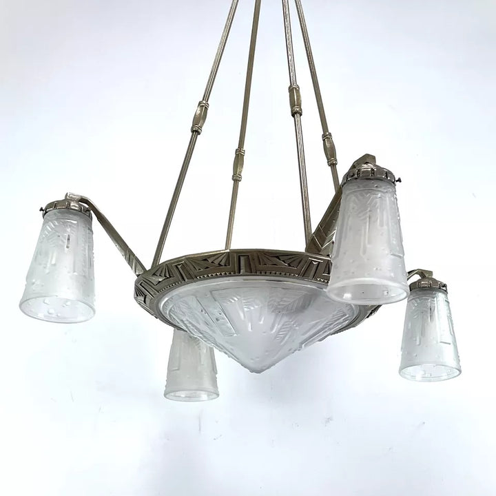 ミューラー兄弟 アールデコ調シャンデリア 1930年代