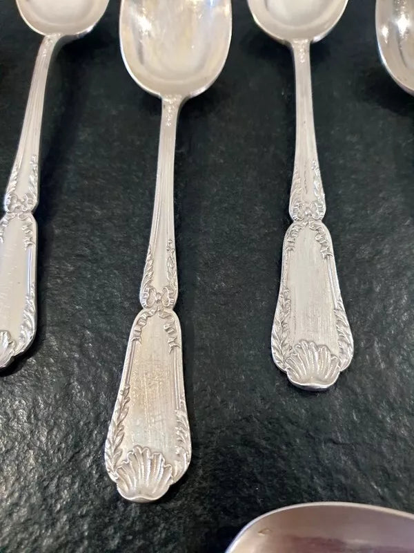 ピュイフォルカ製 純銀テーブルスプーン 12本セット ポンパドール