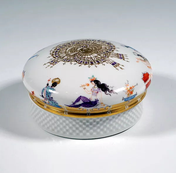 マイセン 蓋付き小物入れ 「アラビアンナイト」 – アンティーク