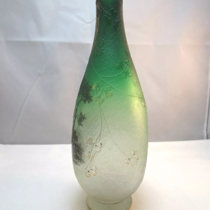ドーム兄弟（ドームナンシー）「狐とカラス」花瓶 1900年代初期
