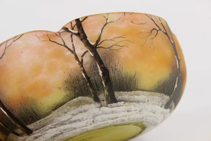 ドーム兄弟（ドームナンシー）冬景色が描かれた小鉢