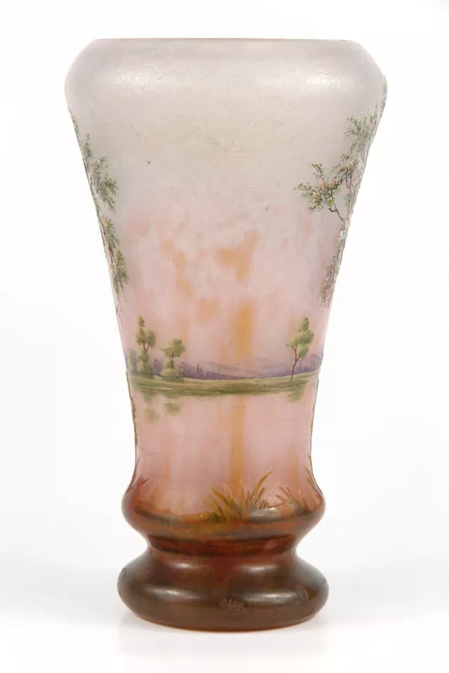 ドーム兄弟（ドームナンシー）春の湖の風景が描かれた花瓶