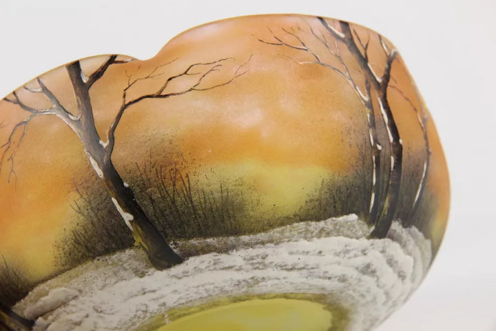 ドーム兄弟（ドームナンシー）冬景色が描かれた小鉢