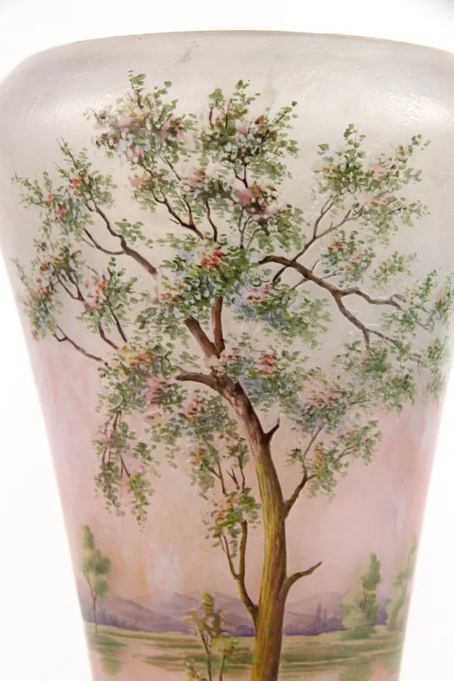 ドーム兄弟（ドームナンシー）春の湖の風景が描かれた花瓶