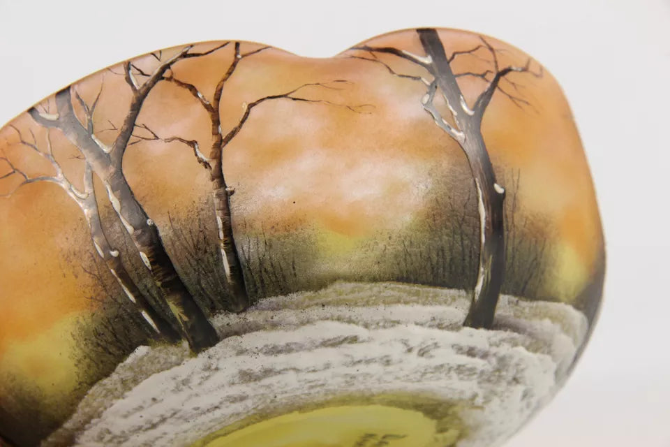 ドーム兄弟（ドームナンシー）冬景色が描かれた小鉢