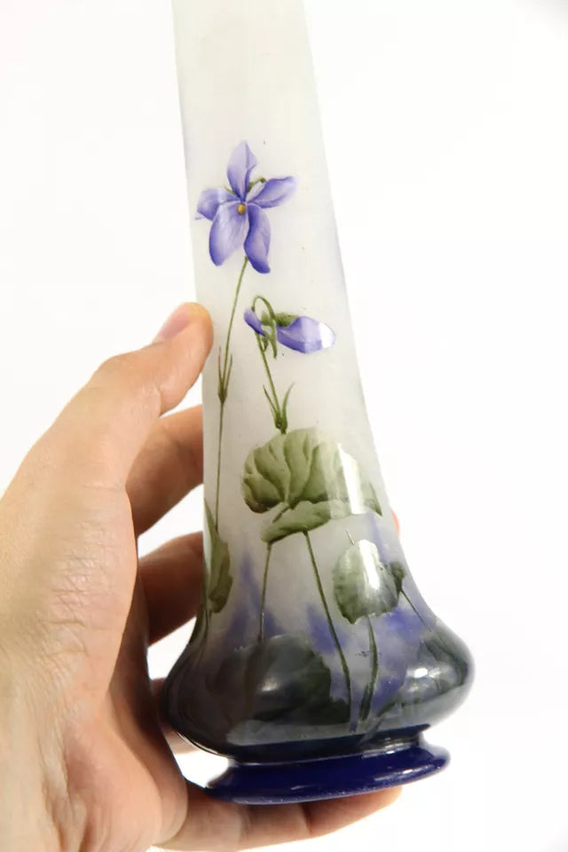 ドーム兄弟（ドームナンシー）スミレの花が描かれた中型花瓶